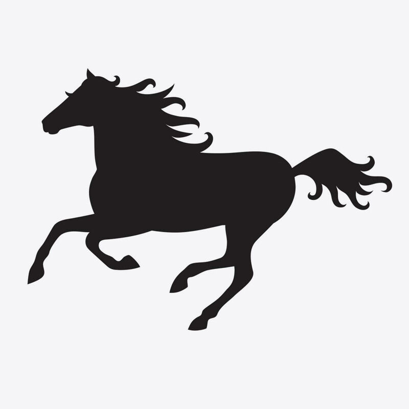 Galloping Horse Stencil - Left
