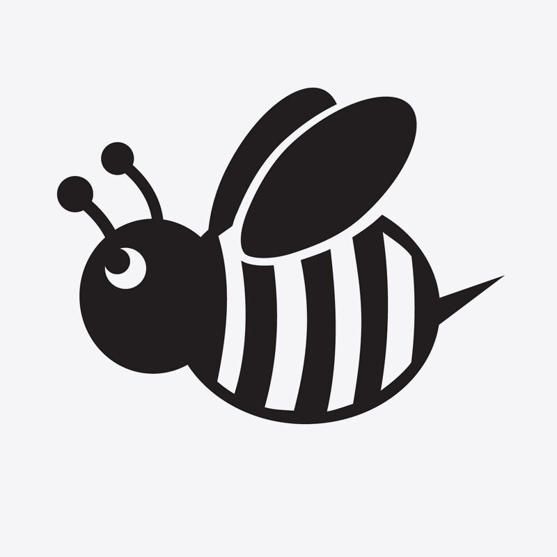 Medium Bumble Bee Stencil - Left
