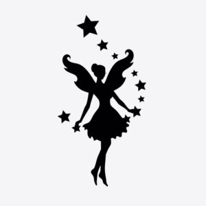 Fairy With Stars Stencil