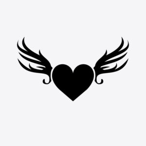 Heart & Wings Stencil
