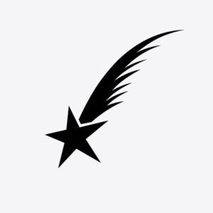Small Shooting Star Stencil
