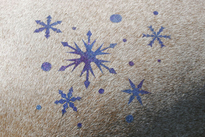 Glamourati Gallery - Blue and Purple Snowflake Tattoo Stencils